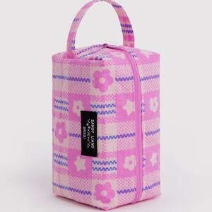 Sandy Liang x BAGGU Dopp Kit Market Plaid Pink NWT Limited Collection